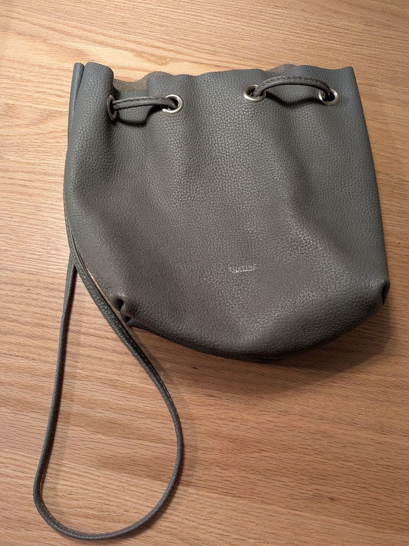 TUSTING グレー 巾着バッグ