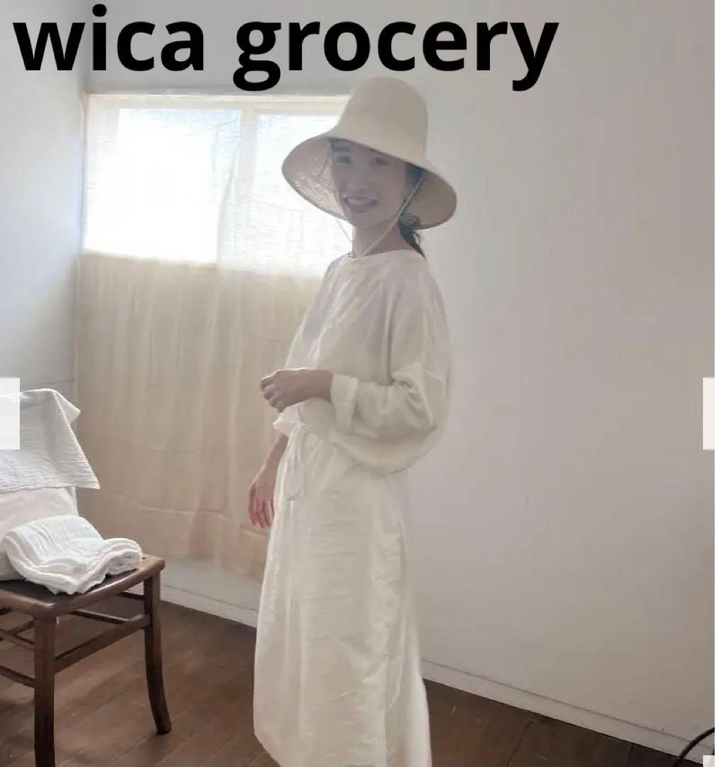 wica grocery abaca hat 麦わら　ストロー　ハット