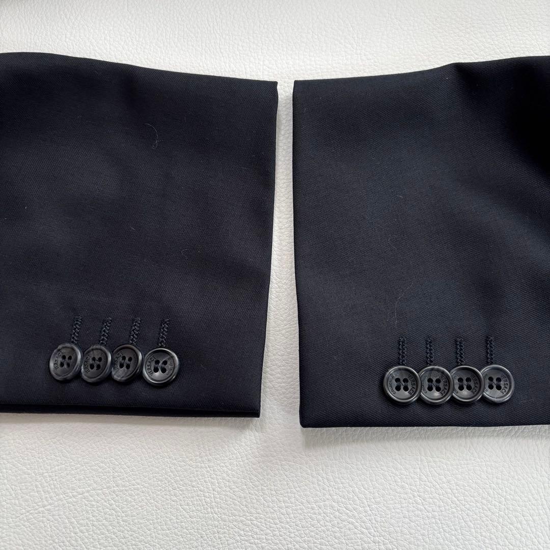 美品 ヴェルサーチ スーツ セットアップ XLサイズ 無地 裏地ロゴ 濃紺