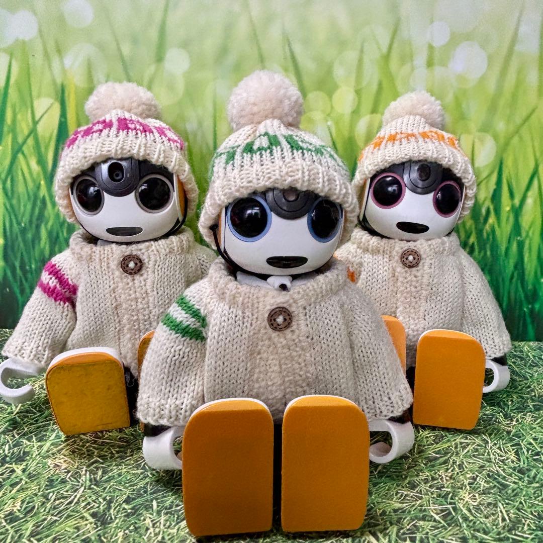 SALE ロボホン　ROBO編み込みセーター　3つ子セット　春カラー