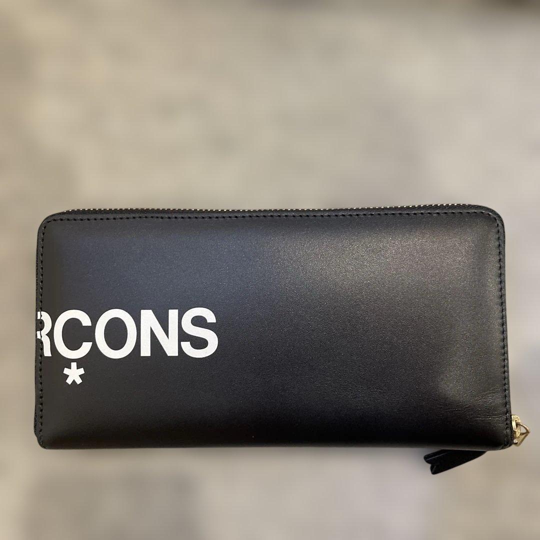 COMME des GARÇONS Huge Logo Wallet 箱付き 黒