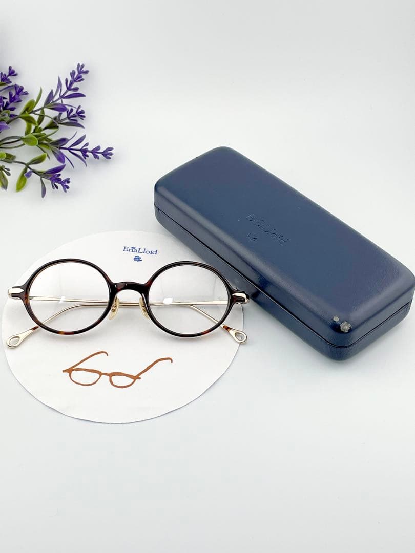 Enaloid col.02 エナロイド ラウンド 鼈甲柄 サングラス