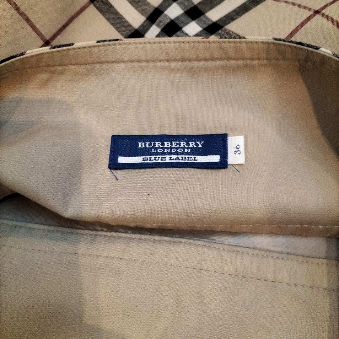 バーバリー　ブルーレーベル　　ノバチェック　36(S)　春夏