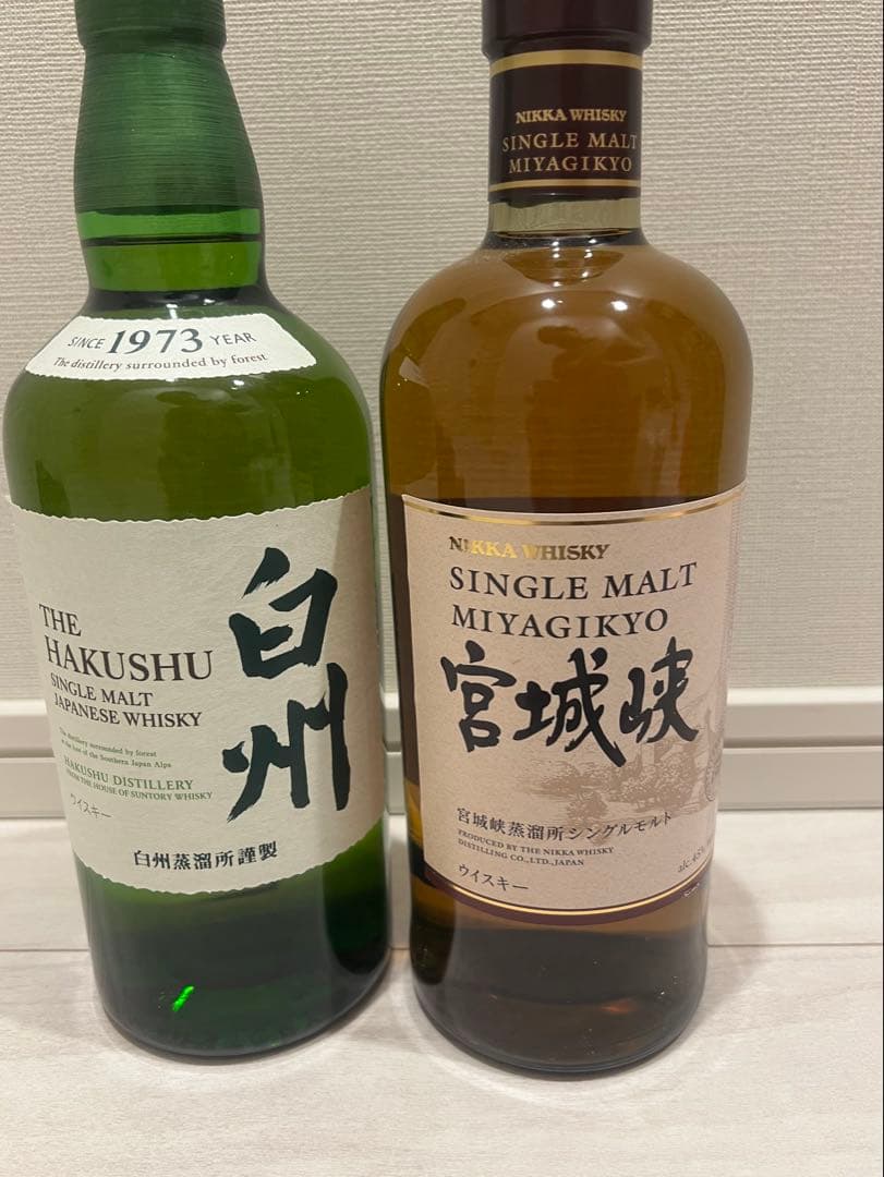 Japanese Whiskey サントリー白州NV ニッカ宮城峡 2本セット
