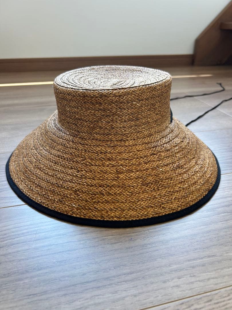 chisaki ブラウン 麦わら帽子 ストロー素材