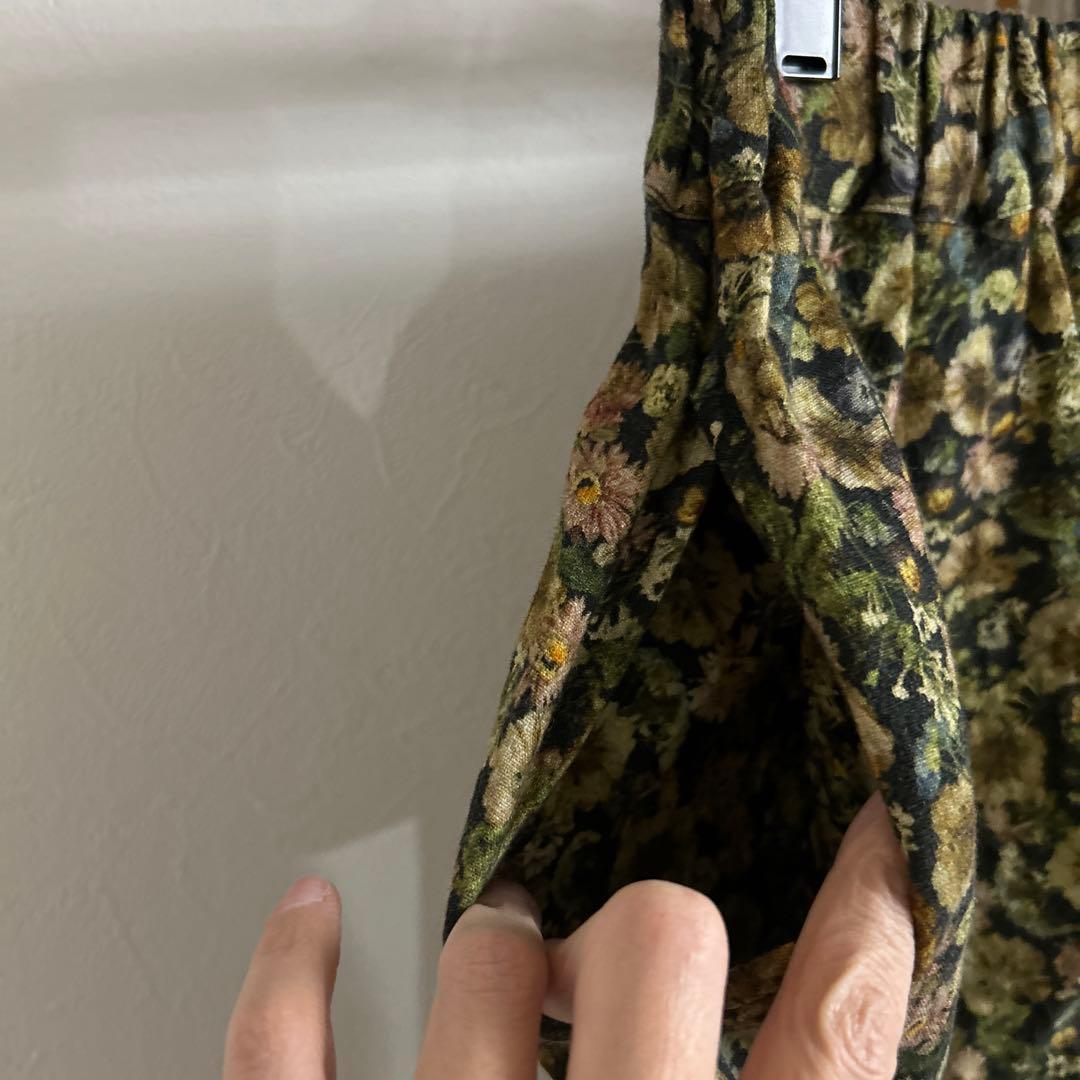 ANNTIAN ドライフラワー柄ハーフパンツ