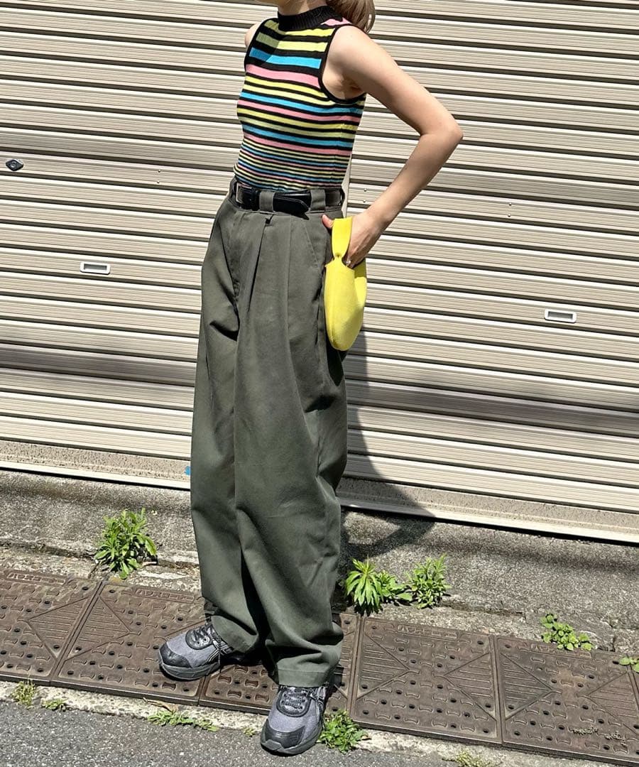 HOLIDAY DICKIES 2TUCK PANTS カーキ