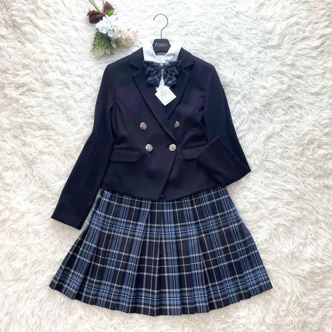 新品付き✨ポンポネット フォーマル セットアップ 160 制服 お受験 水色