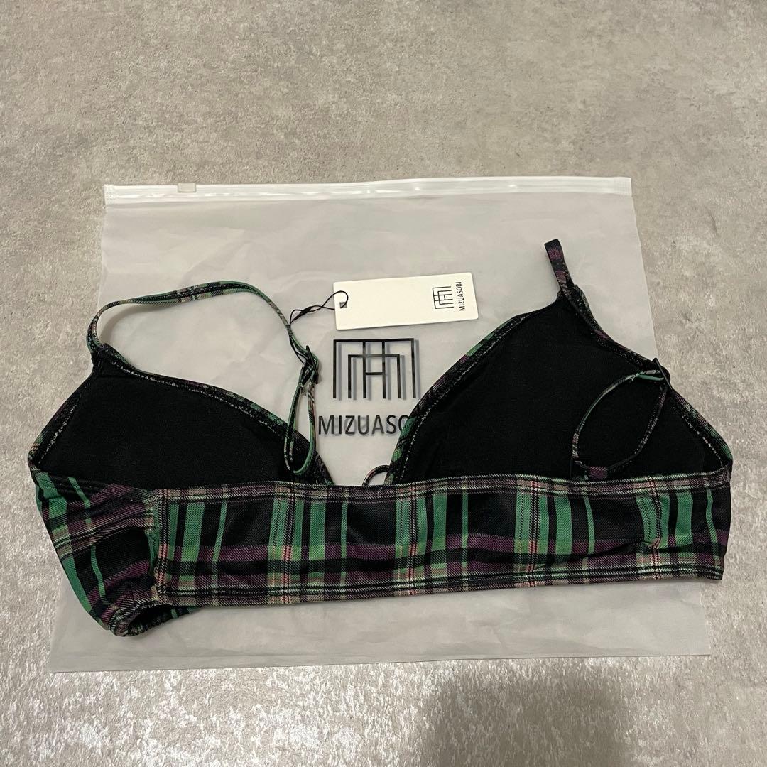 MIZUASOBI Sheer Top 緑チェック