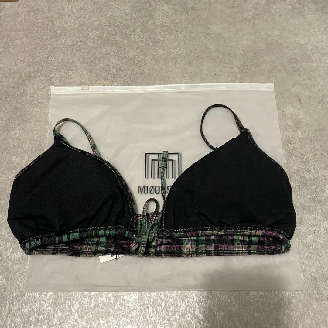 MIZUASOBI Sheer Top 緑チェック