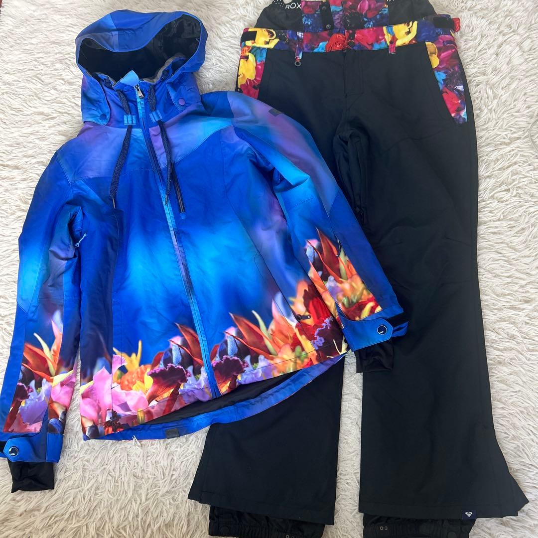 美品　ROXYスノボウエア　上下セット　蜷川実花コラボ　花柄　M L