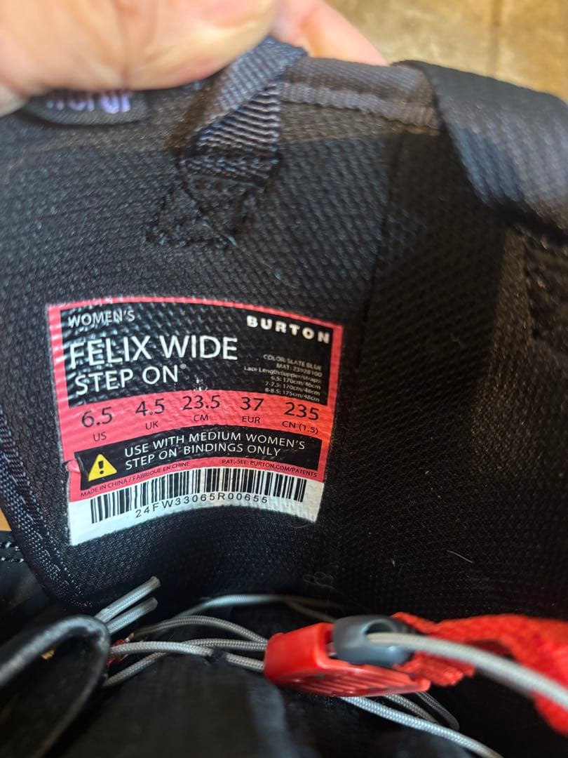 BURTON STEPON FELIX 女性用スノーボードブーツ BOA