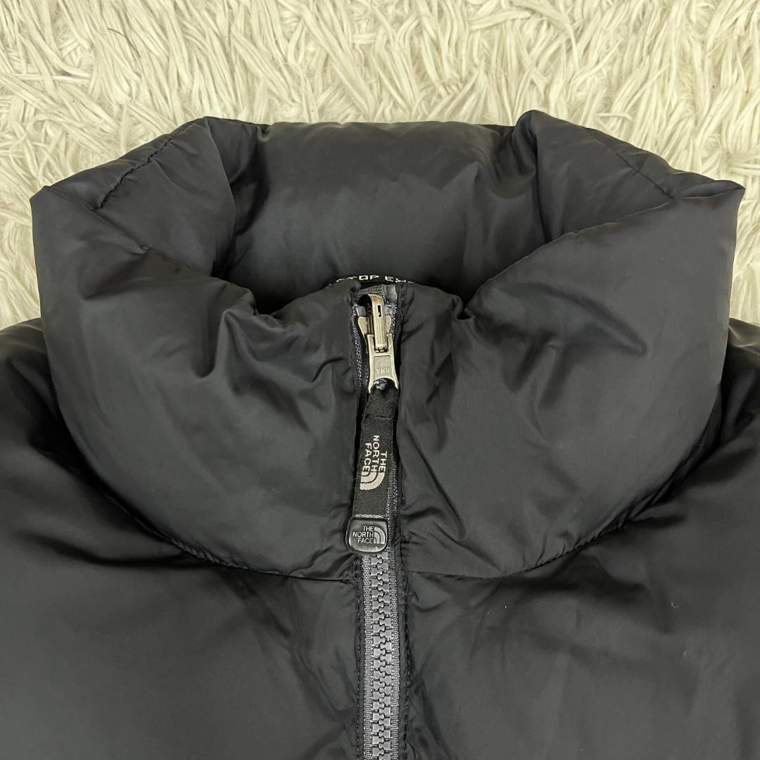 ノースフェイス 700フィル ダウンベスト ブラック×グレー メンズXL