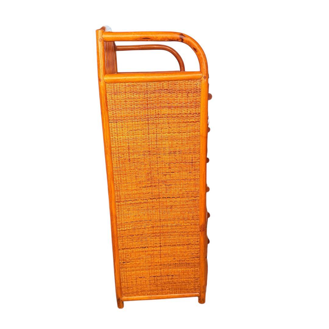 ヴィンテージ　6段ラタンチェスト