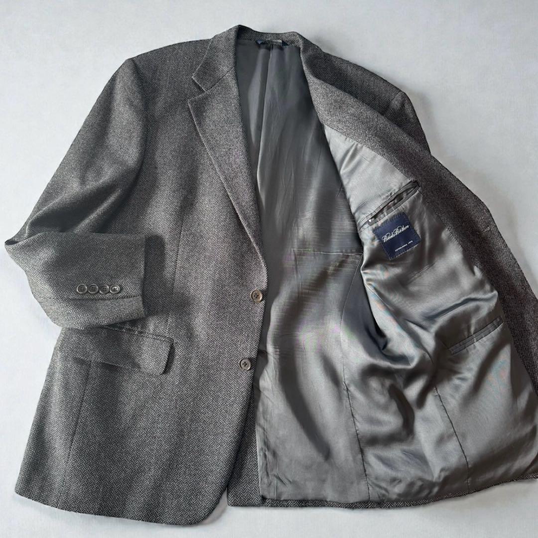 ブルックスブラザーズ イタリア製 ヘリンボーン テーラードジャケット 41 L