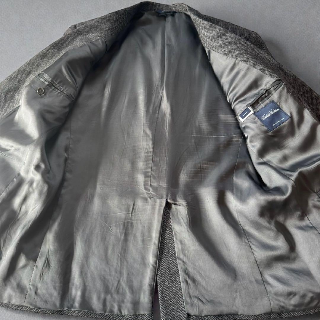 ブルックスブラザーズ イタリア製 ヘリンボーン テーラードジャケット 41 L