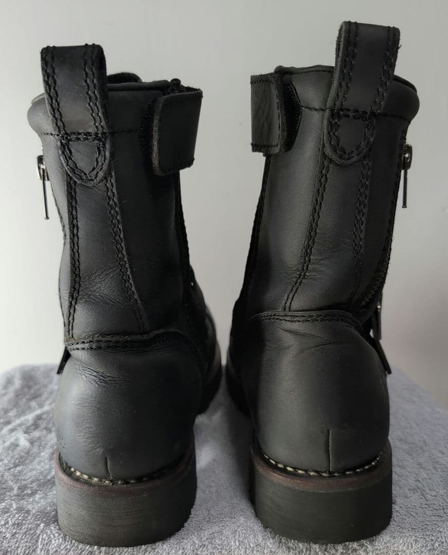 ALPHA INDUSTRIES レザー 黒 ライディングブーツ 26.5