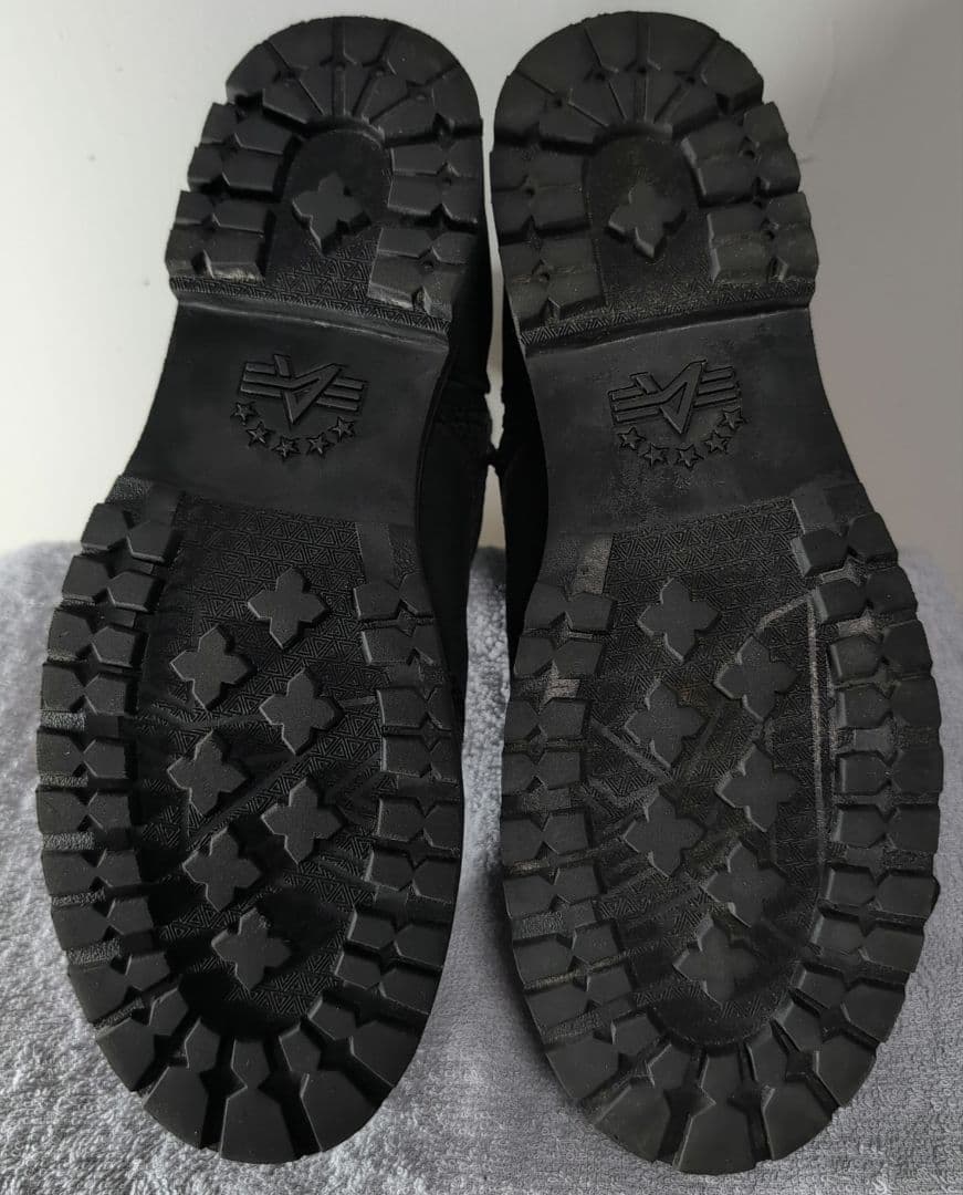 ALPHA INDUSTRIES レザー 黒 ライディングブーツ 26.5