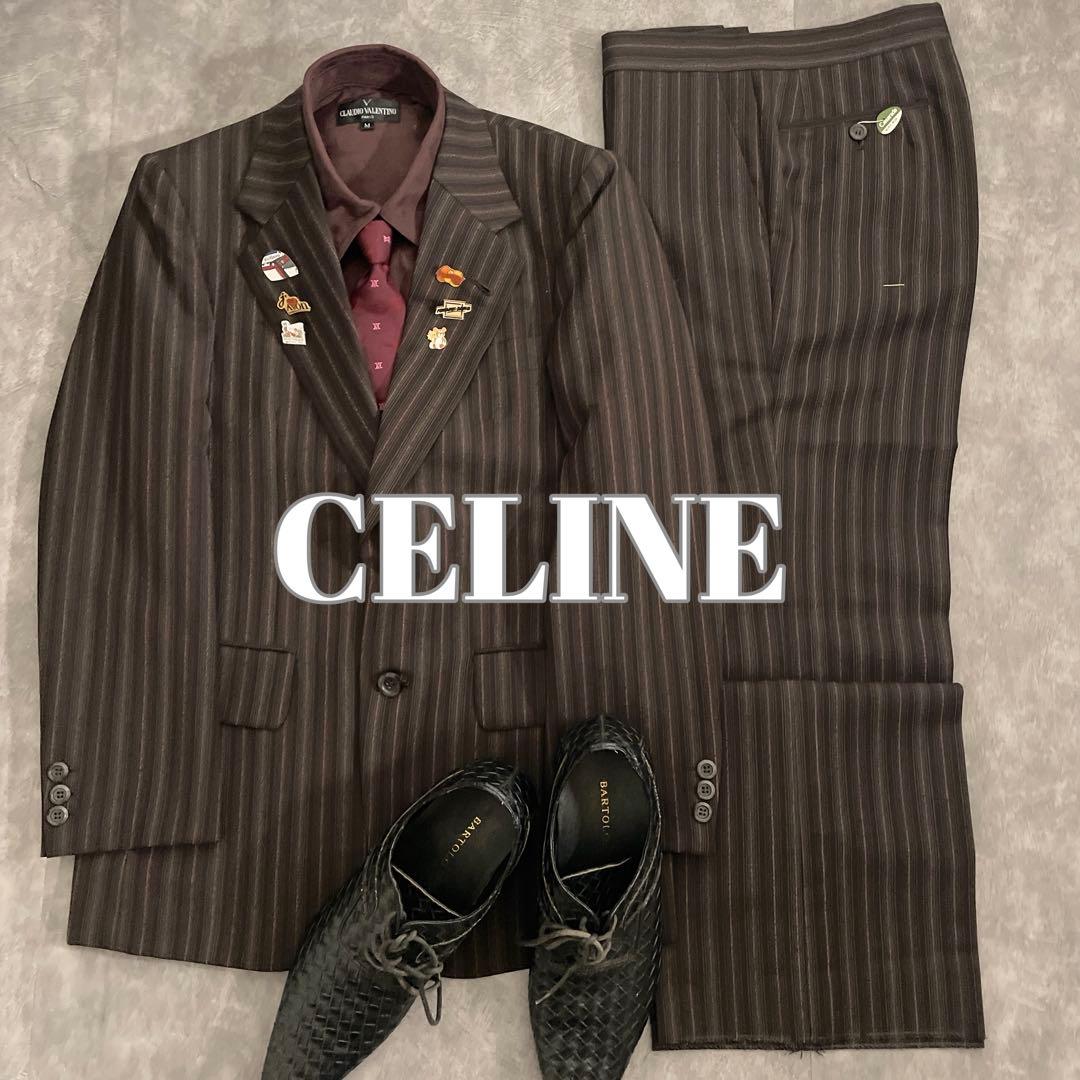 CELINEネクタイ付 日本製ヴィンテージスーツ 成人式 卒業式 セットアップ
