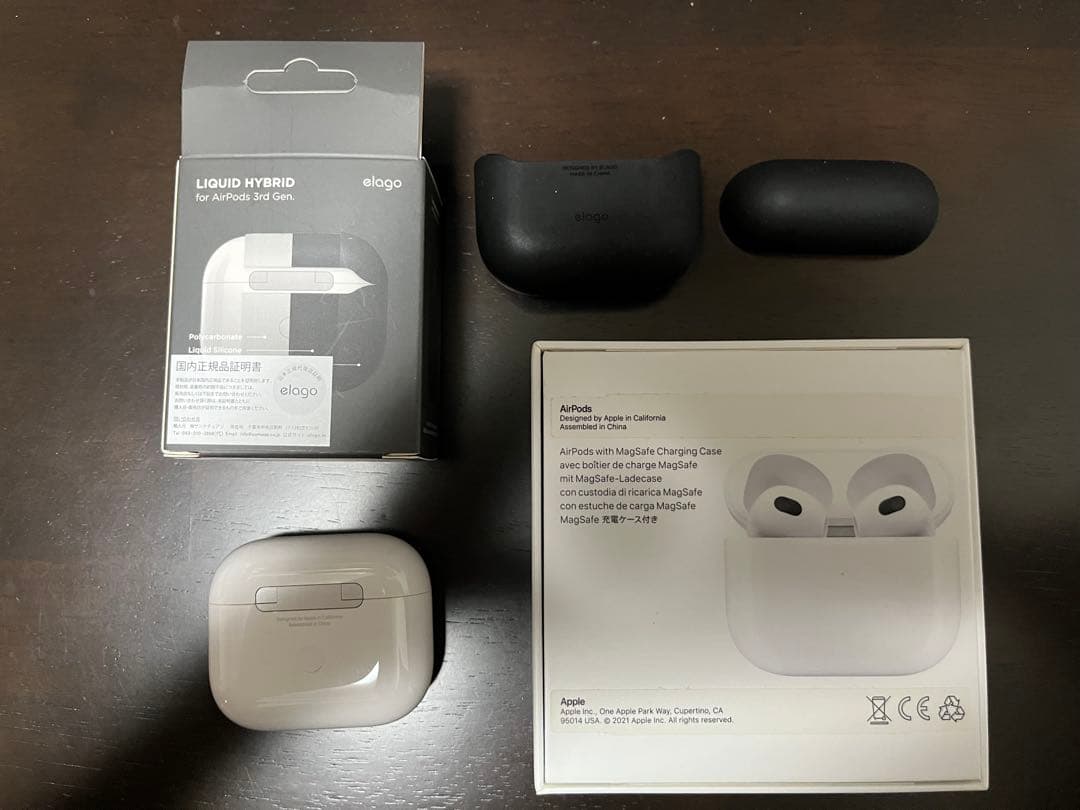 AirPods 3 + elago LIQUID HYBRID ブラック