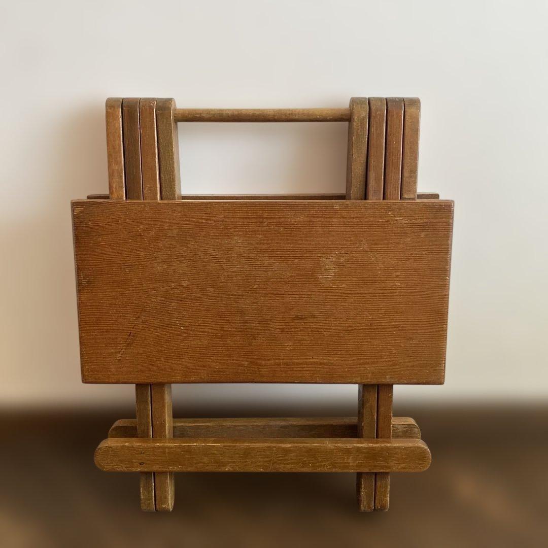 ヴィンテージ フォールディングウッドテーブル キャンプ　アウトドア　USA