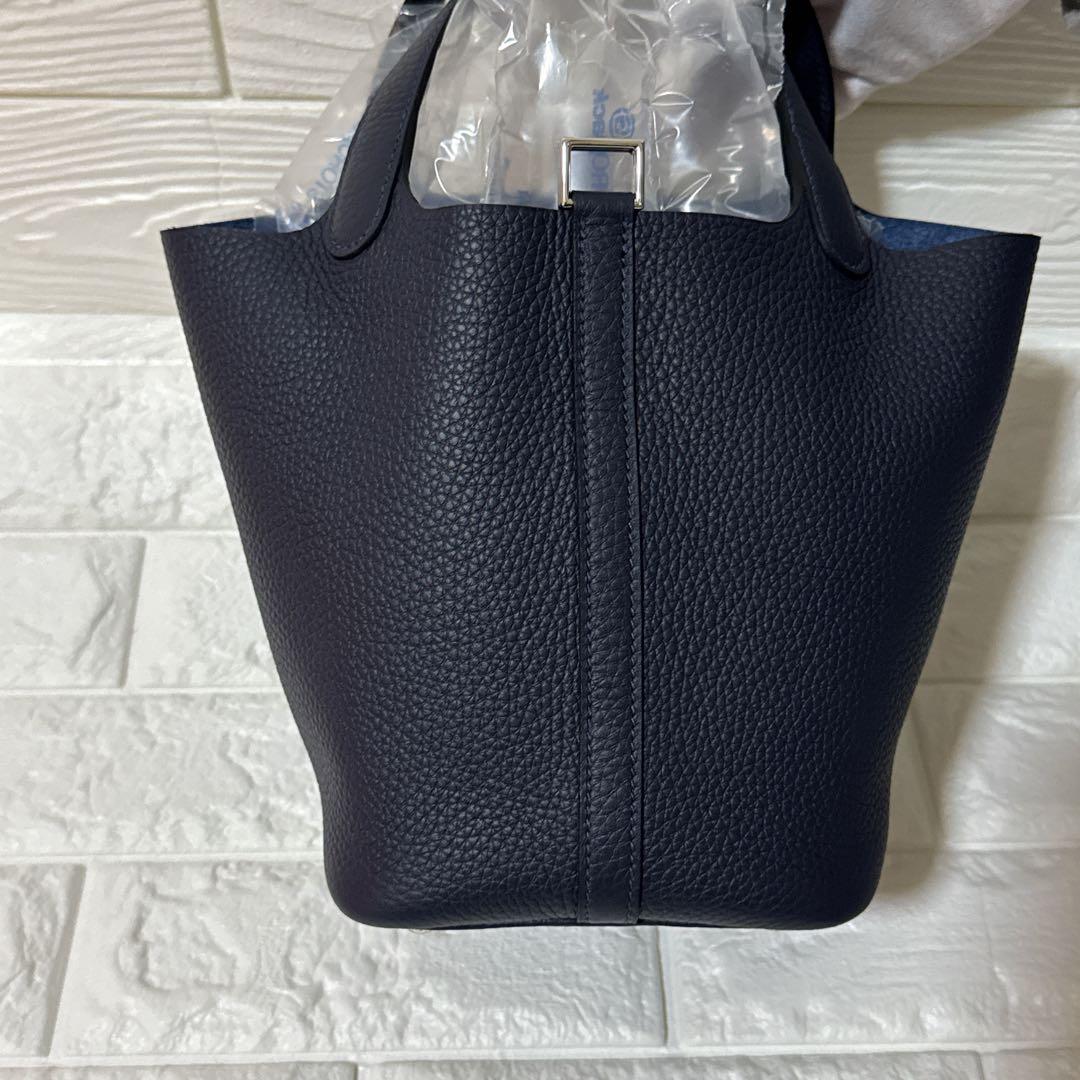 新品　HERMES エルメス ピコタンPM ブルーニュイ シルバー金具　18