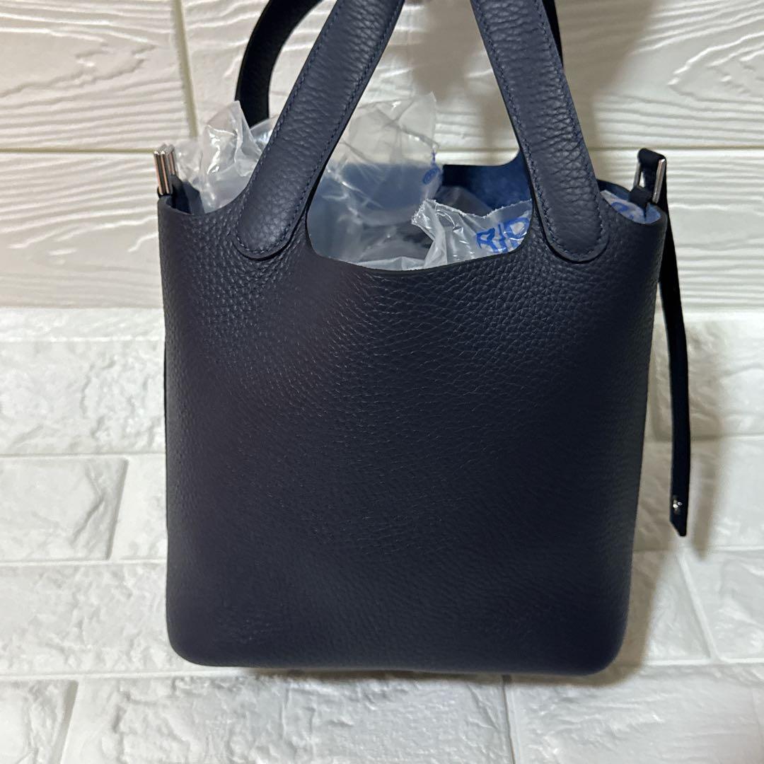 新品　HERMES エルメス ピコタンPM ブルーニュイ シルバー金具　18