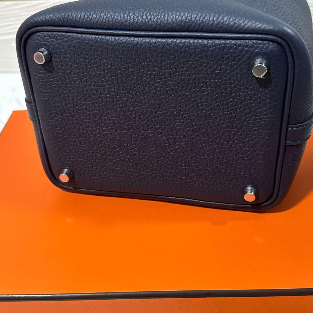 新品　HERMES エルメス ピコタンPM ブルーニュイ シルバー金具　18