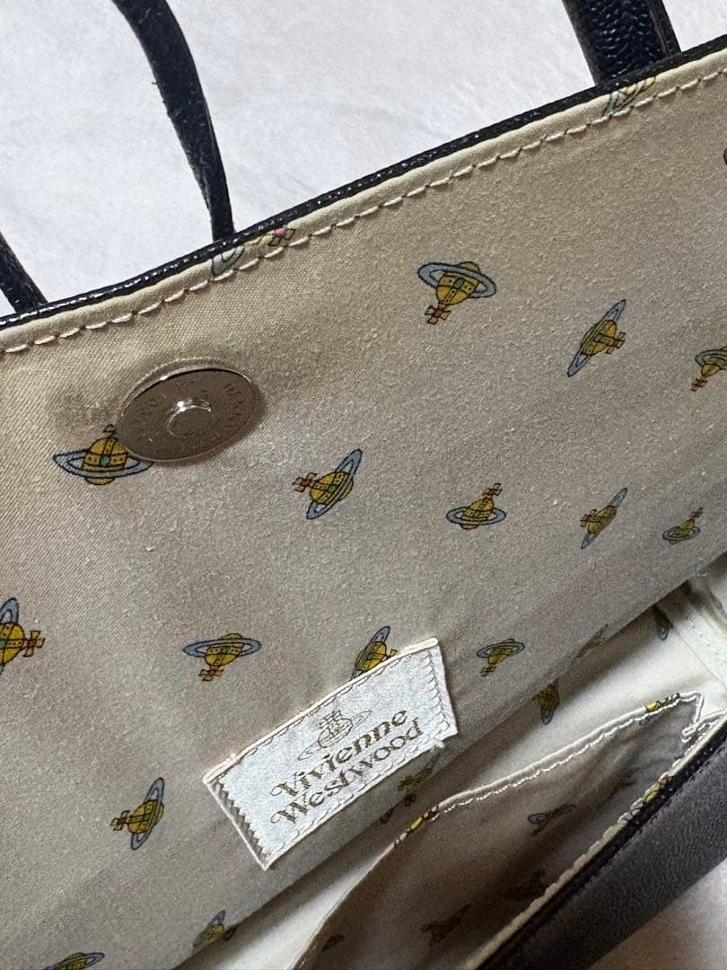 き*様 ヴィンテージ・ヴィヴィアンウエストウッドハンドバッグ牛革製・黒・和服にも