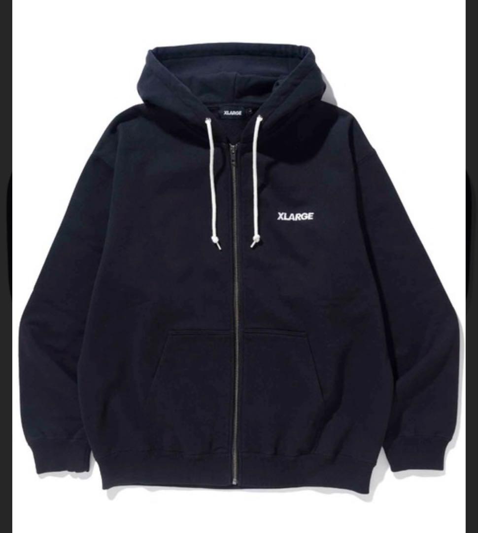 トップス XLARGE STANDARD LOGO ZIP HOODED SWEAT
