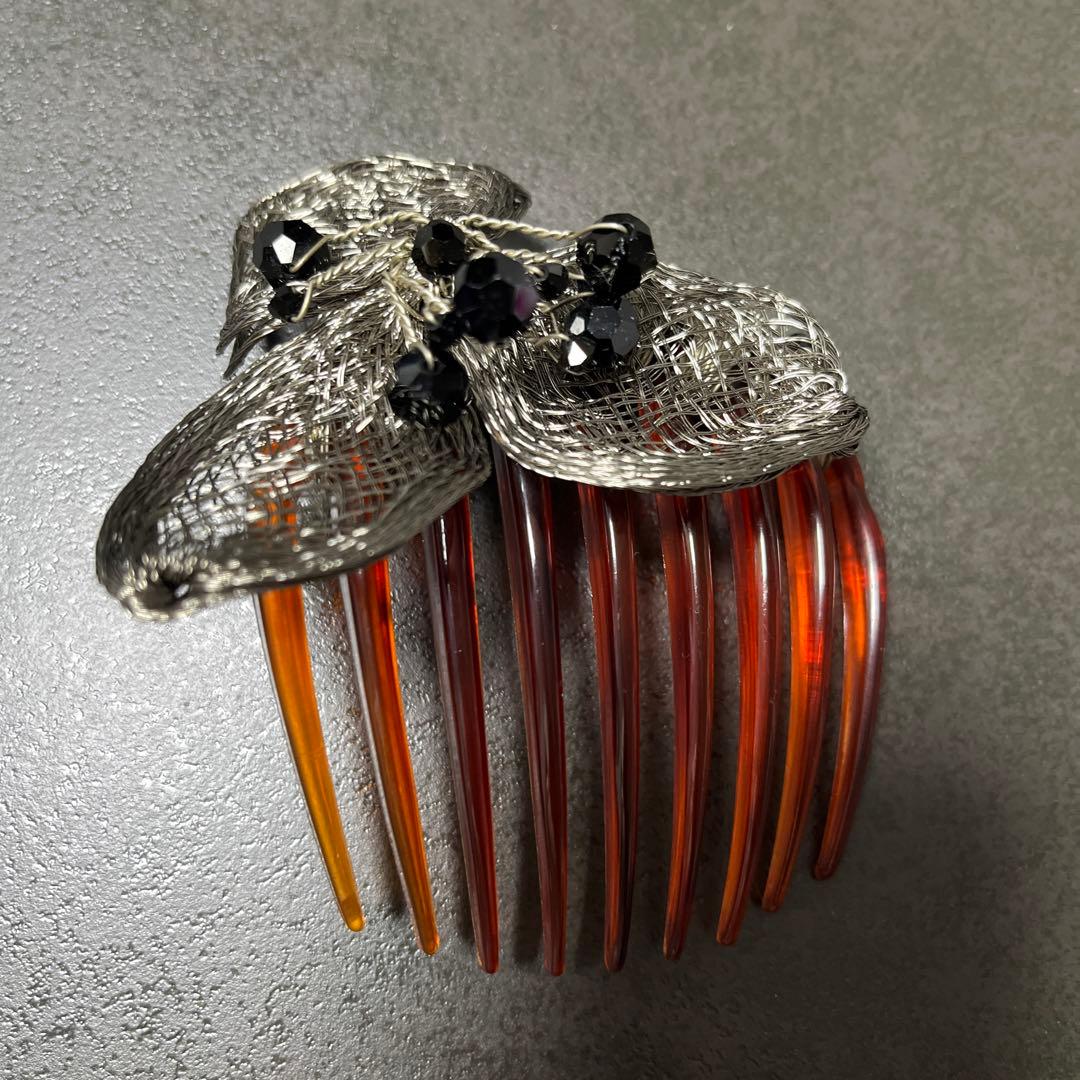 colette malouf シルバー レース ヘアクリップ