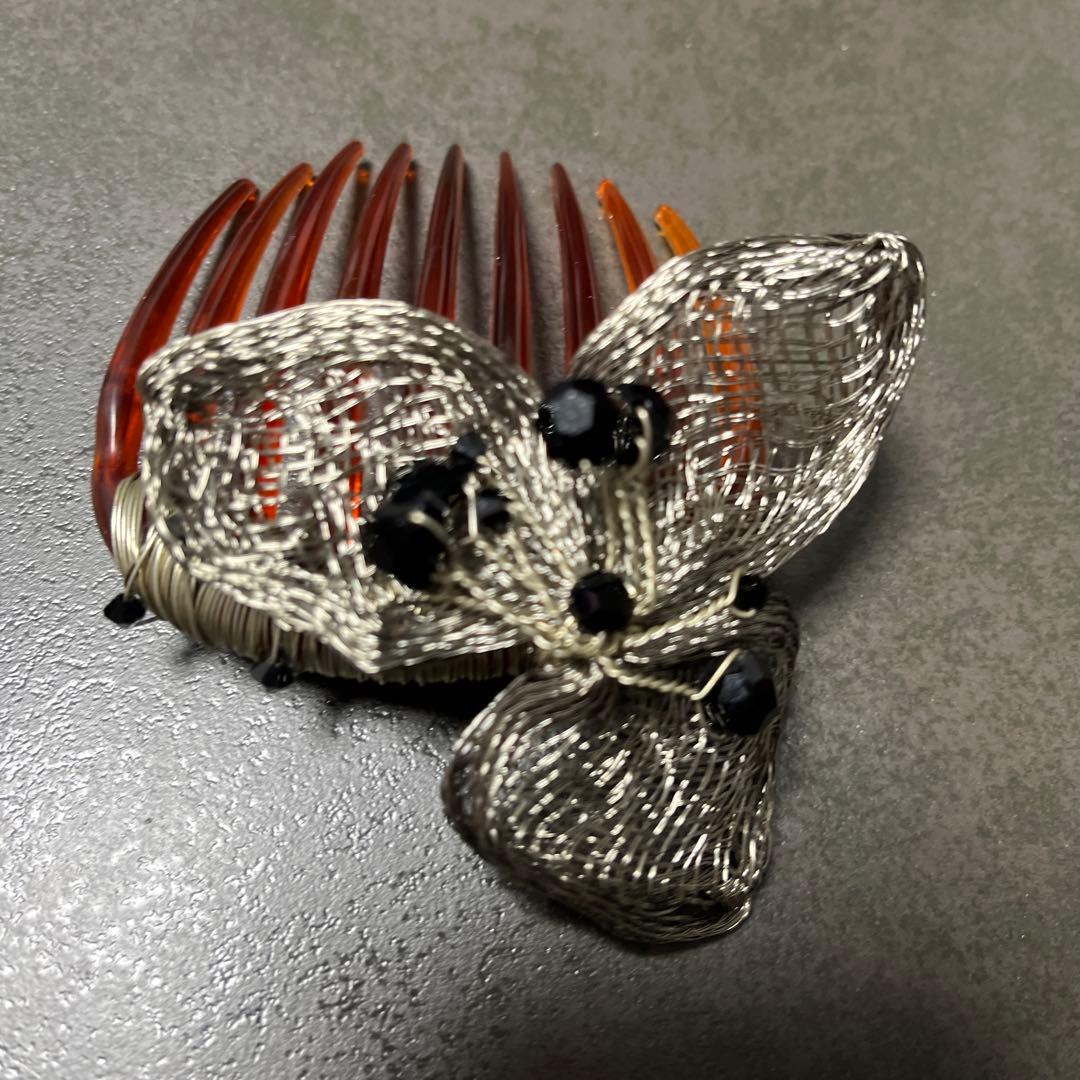 colette malouf シルバー レース ヘアクリップ