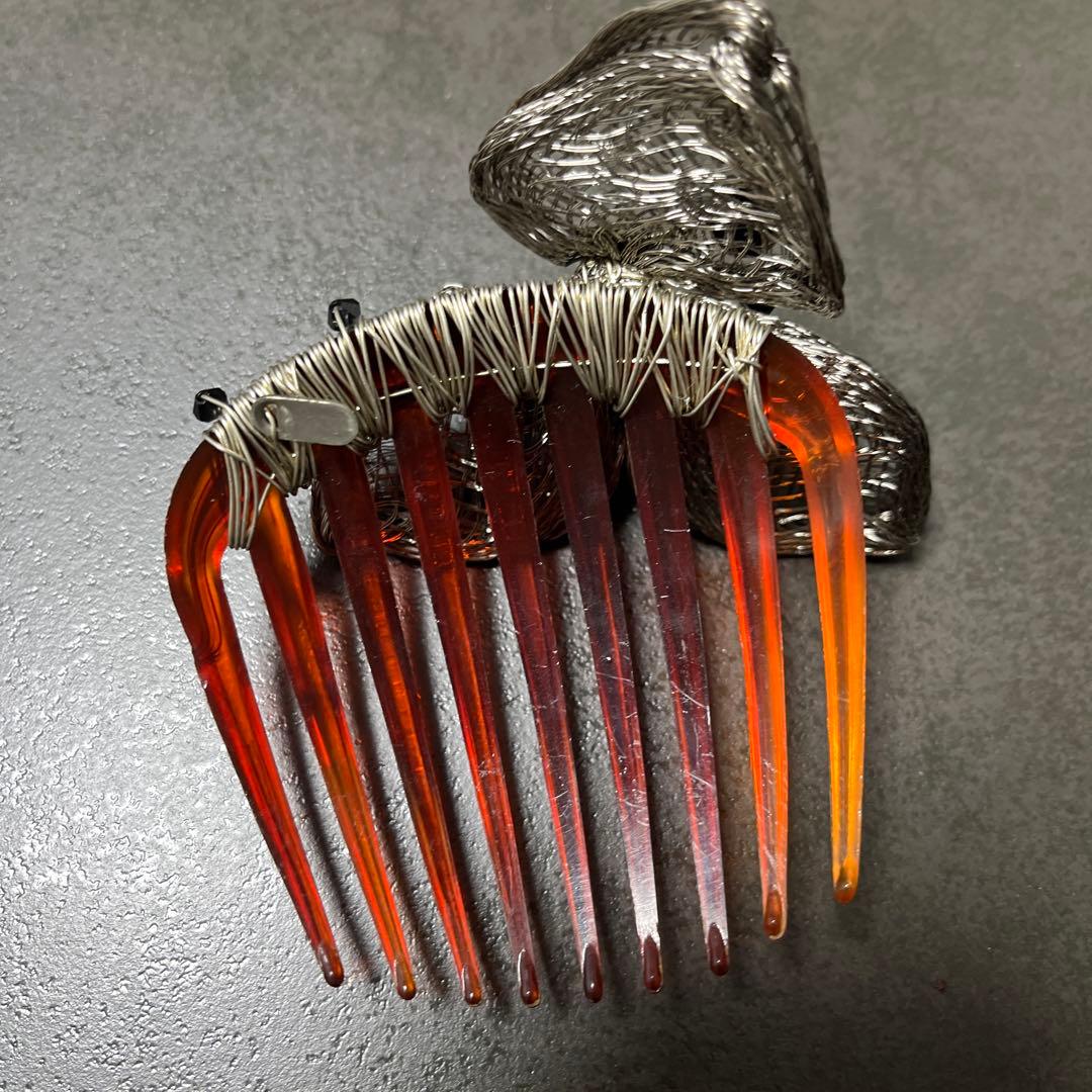 colette malouf シルバー レース ヘアクリップ