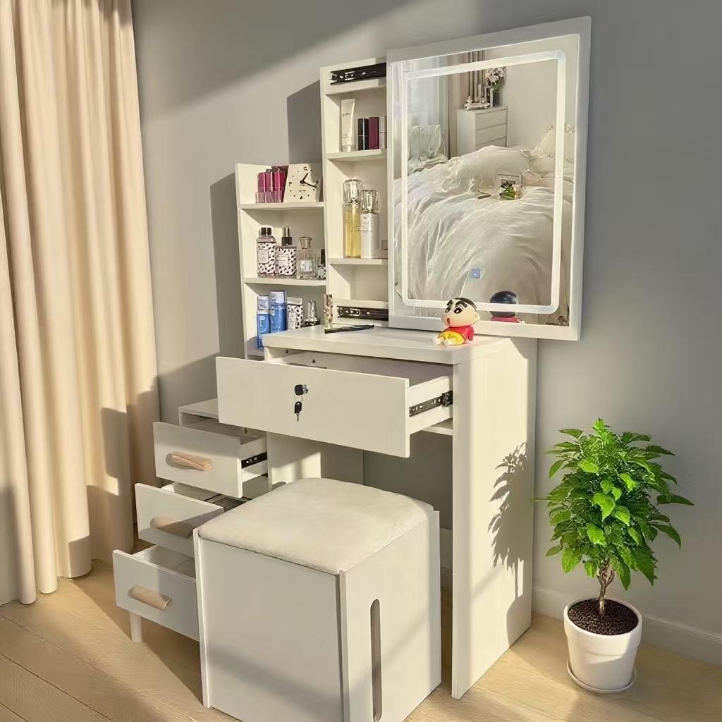 【美品】大容量収納ドレッサー ライト付き 訳あり品 写真をご確認 102-②