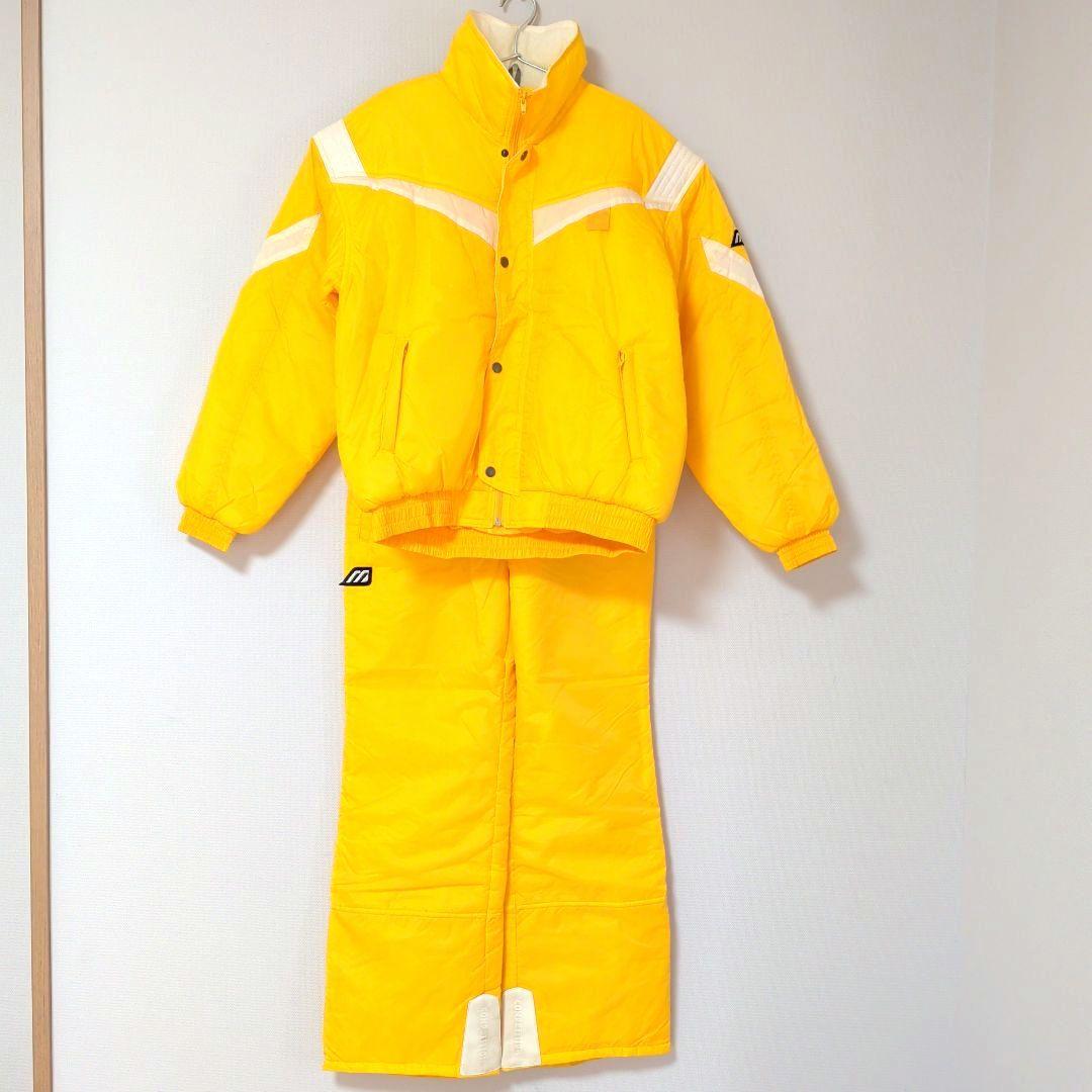 MIZUNO イエロー スキーウェアセット ジャケット パンツ 大きめ