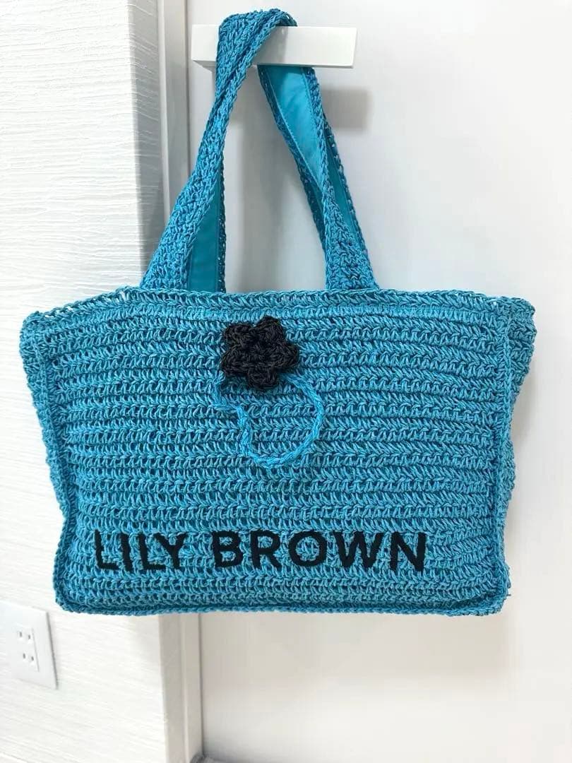 青色 かごバッグ MARY QUANT LILY BROWN