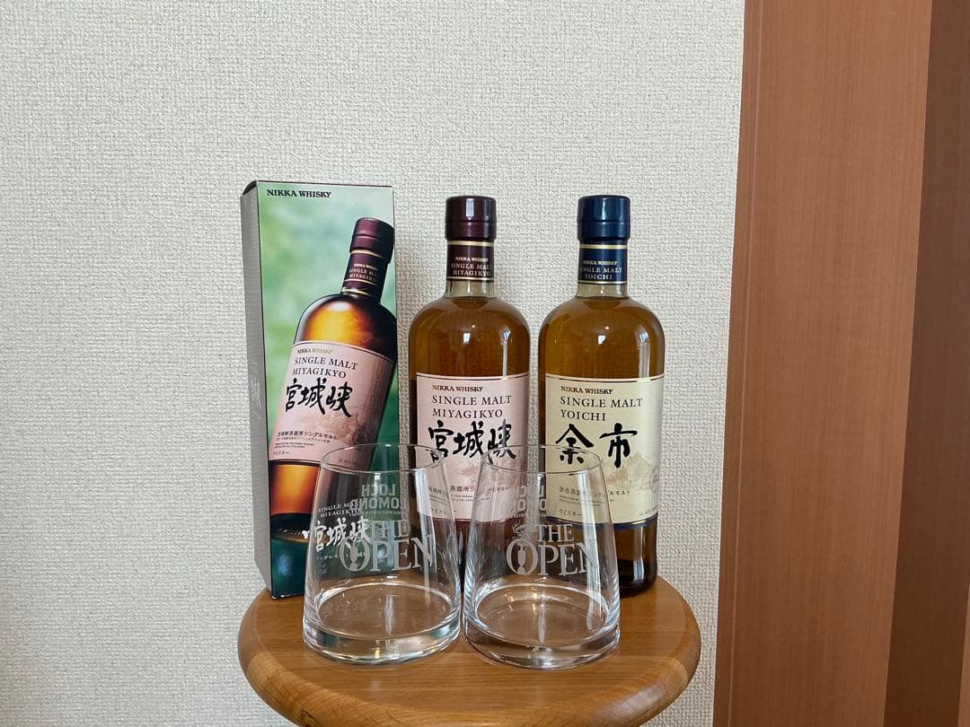 NIKKA シングルモルト2本とグラスセット