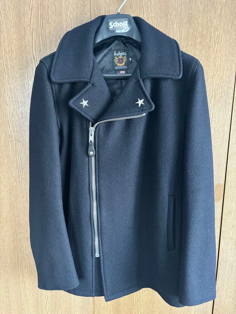 Schott ネイビー ピーコート 38