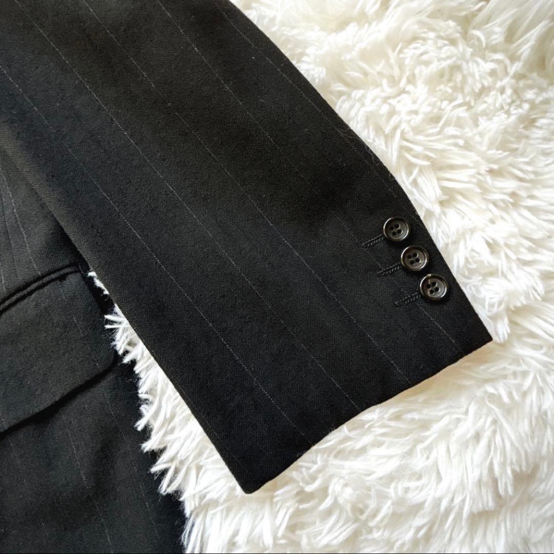 極美品　COMME des GARCONS HOMME ストライプスーツ　黒