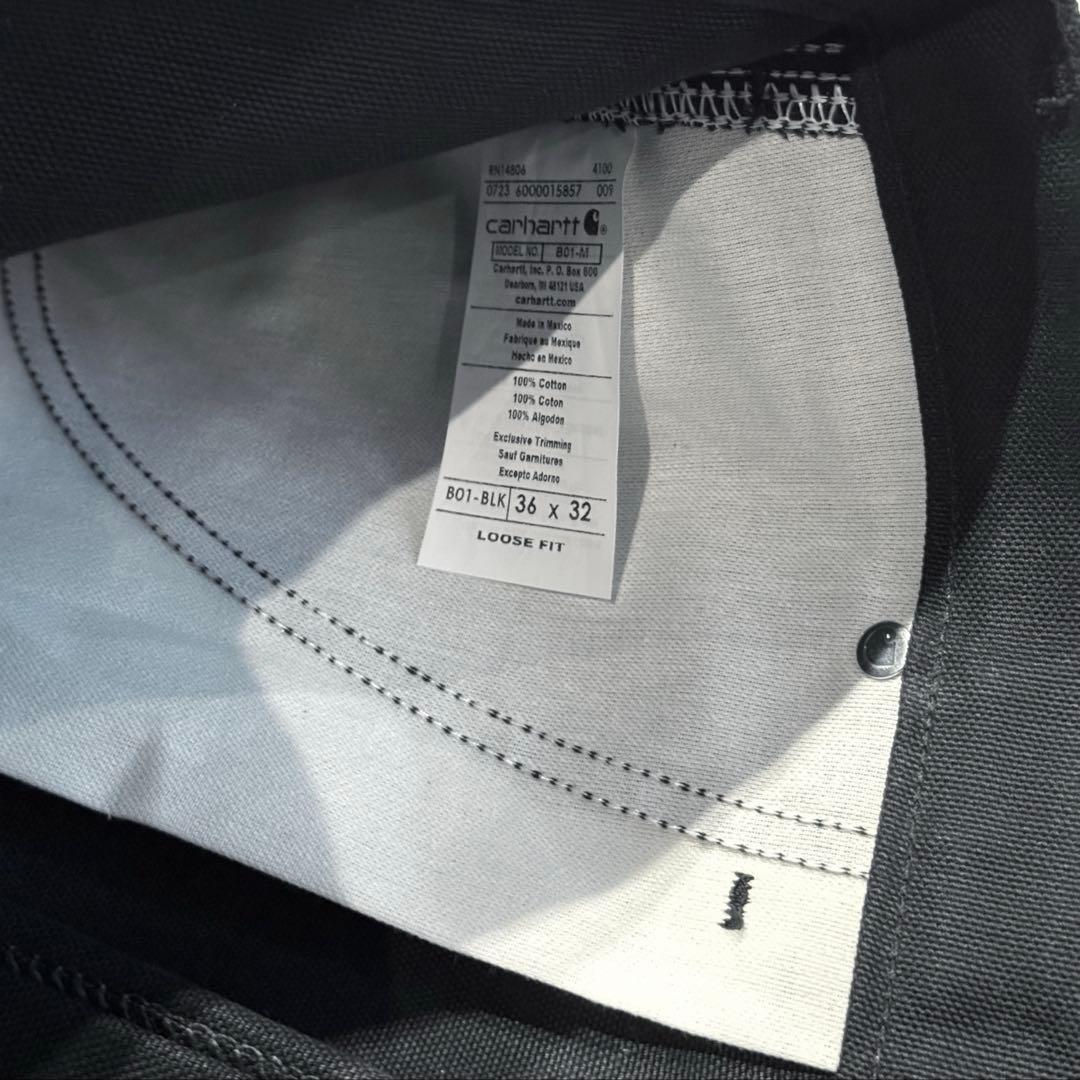 新品 メキシコ製 カーハート ダブルニー B01 W36 L32 （白ステッチ）