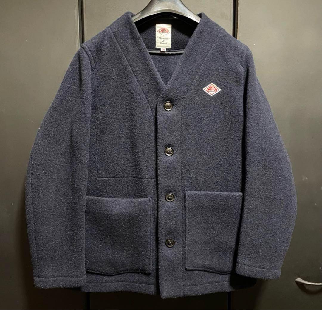 【極美品】ダントン　ノーカラー　ウール　ジャケット　38 ネイビー　コート