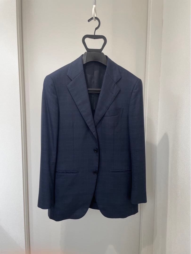 トゥモローランド ゼニア最高級15milmilスーツ ダークネイビー 美品 46