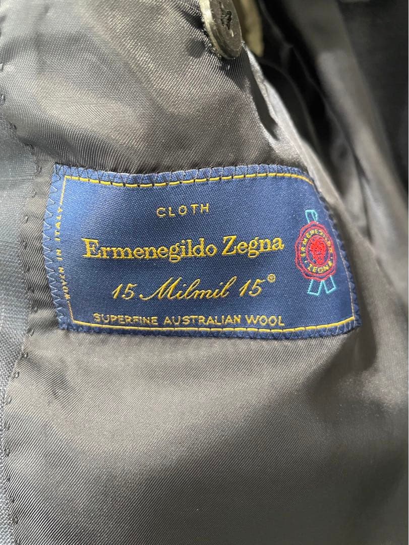 トゥモローランド ゼニア最高級15milmilスーツ ダークネイビー 美品 46