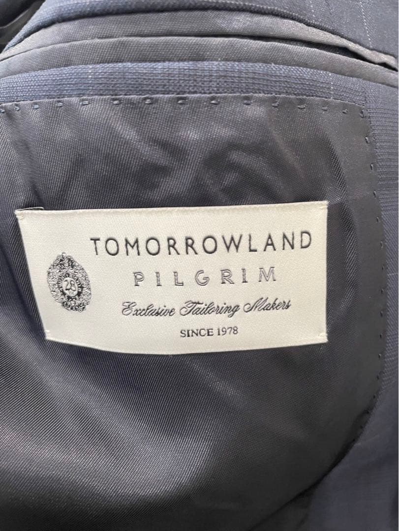 トゥモローランド ゼニア最高級15milmilスーツ ダークネイビー 美品 46