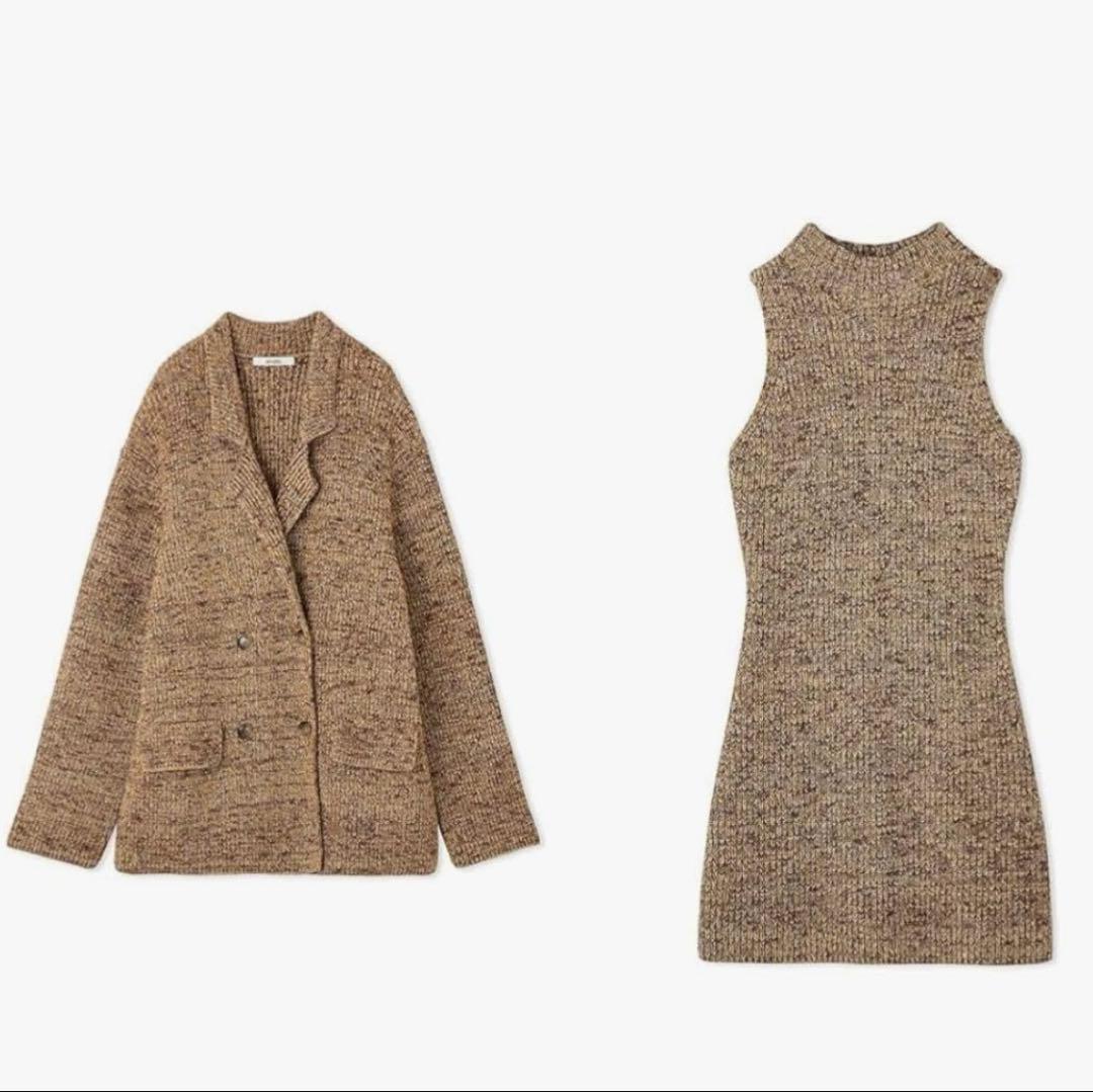 【新品未使用品】SNIDEL ミニニットワンピース ニットジャケット セット