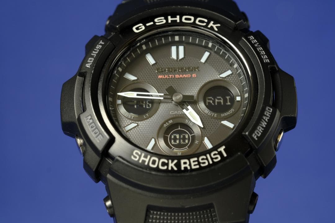 【良品】G-SHOCK AWG-M100SBC 電波ソーラー 黒系(206)