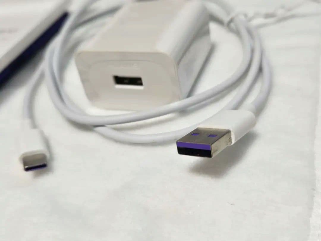 ★HUAWEI nova 5T 本体 箱 純正充電器 ケーブル付 BT新品 紫