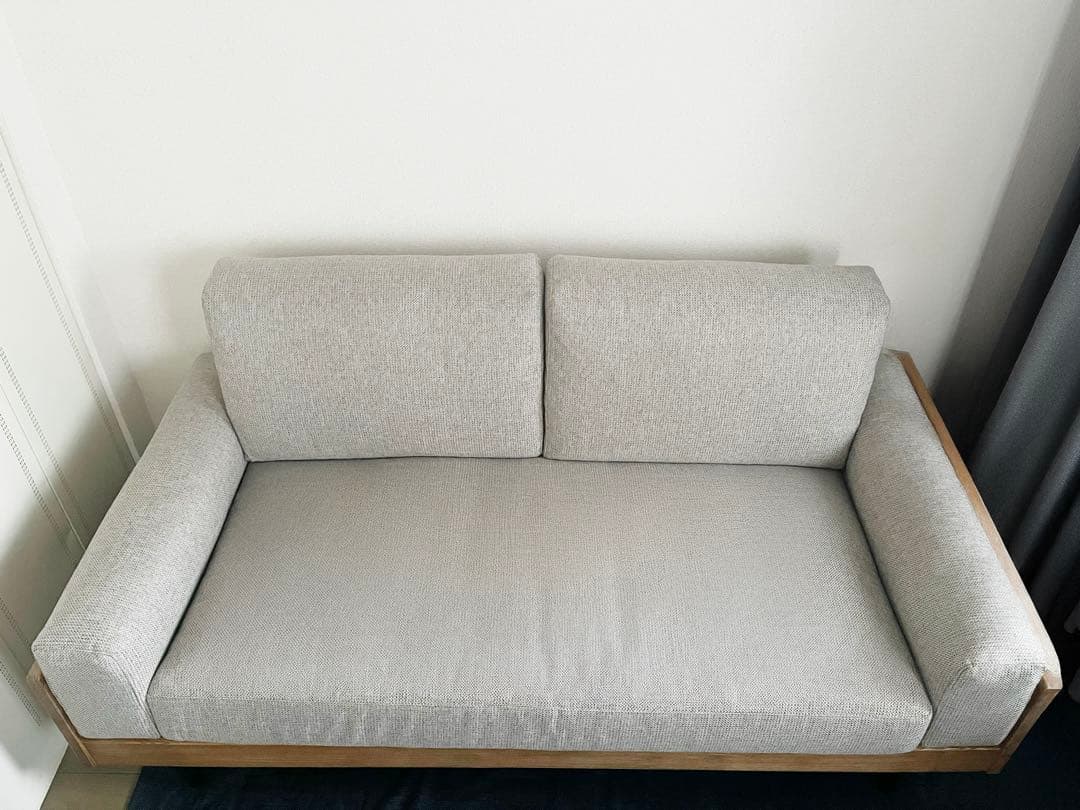 美品　unico TREL ソファ 2.5シーター　ベージュ　ペット対応生地