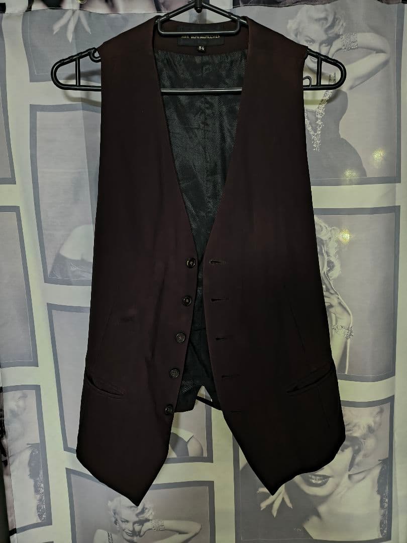 ANN DEMEULEMEESTER ダークパープル ベスト 34