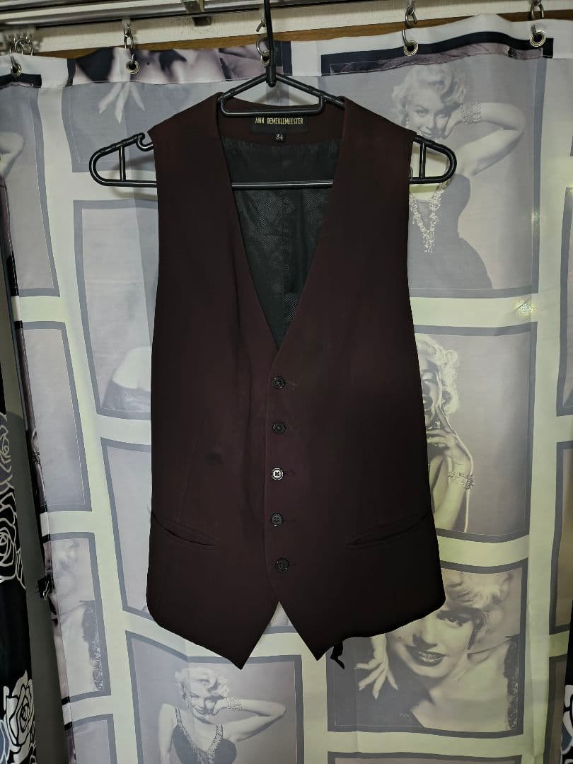 ANN DEMEULEMEESTER ダークパープル ベスト 34